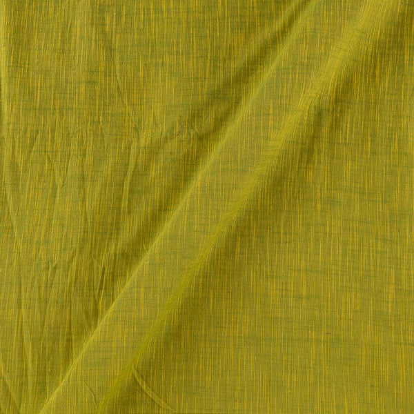 Slub Cotton Parrot Green X Yellow Cross Tone Fabric Online 4090AP