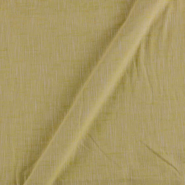 Slub Cotton Lime Green X Beige Cross Tone 43 Inches Width Fabric