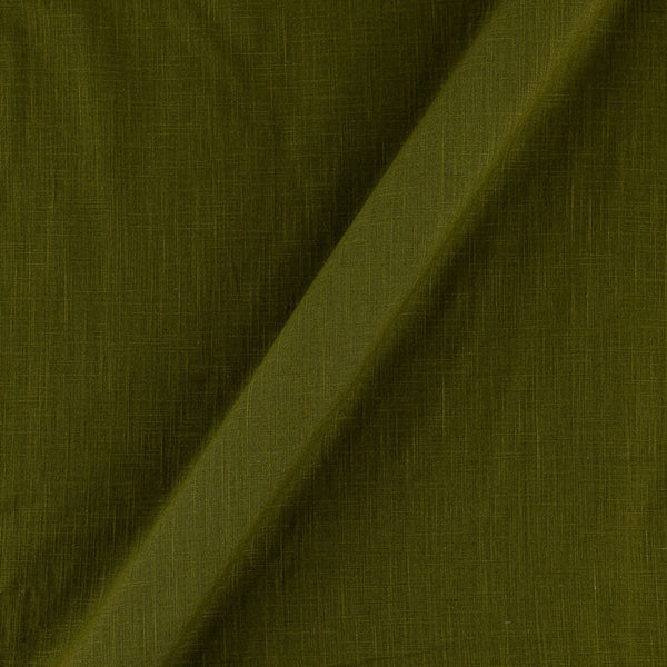 Slub Cotton Mehendi Green Colour Fabric Online 4090HD