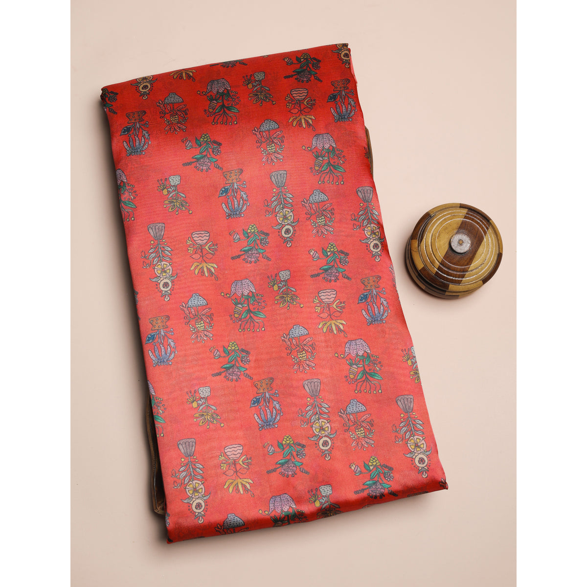 SEMI TUSSAR PRINTED FABRIC