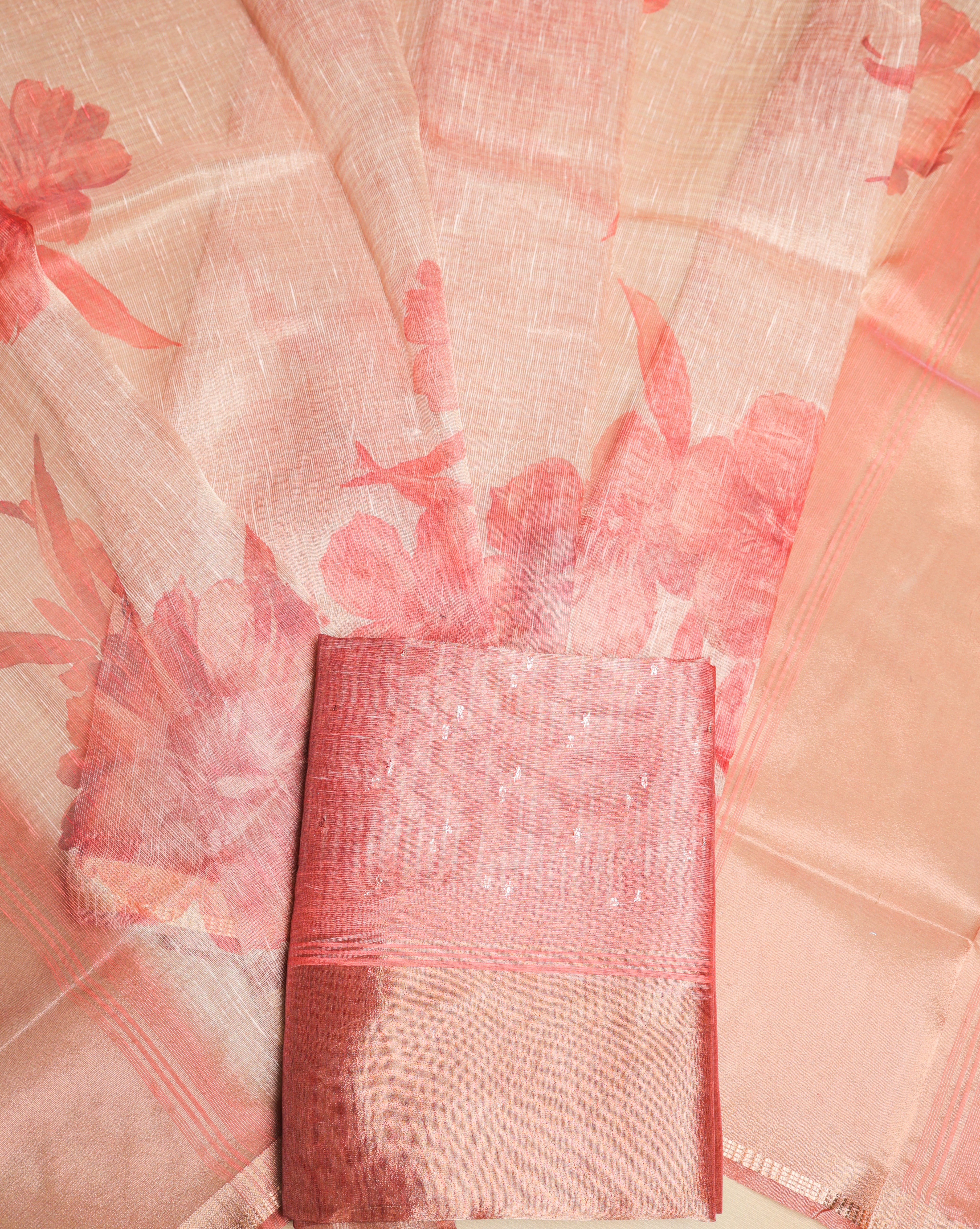 TEHZEEB - TISSUE SILK PRINTED 2 PIECE SET