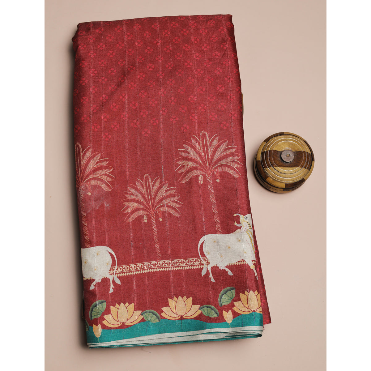 SEMI TUSSAR PRINTED FABRIC