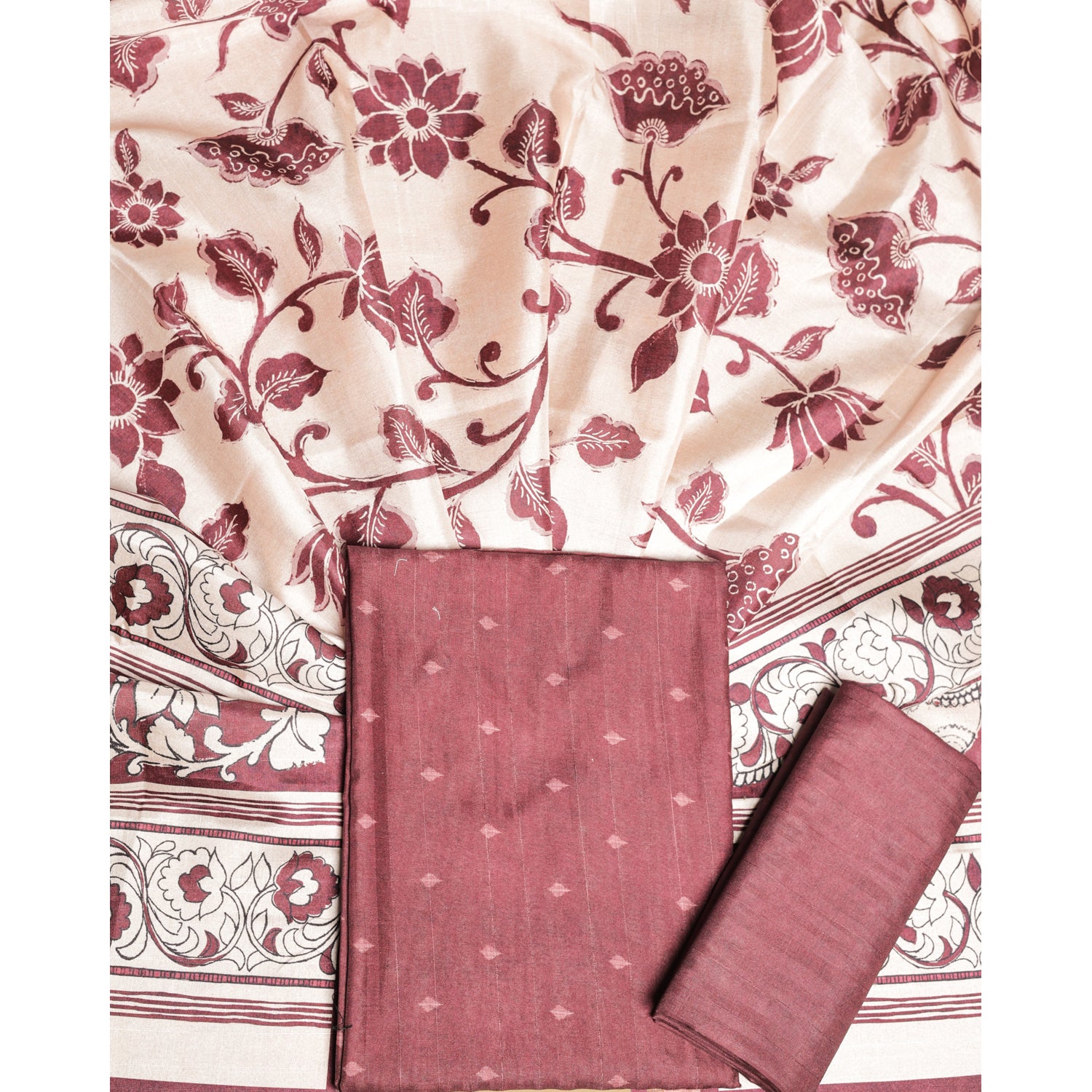 SEMI TUSSAR PRINTED SUIT SET