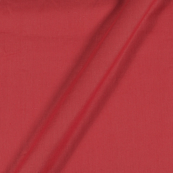 Buy Flex [Cotton Linen] Coral Pink Colour Plain Fabric Online