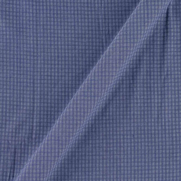South Cotton Blue X Purple Cross Tone Mini Check Washed Fabric Online 4115AP