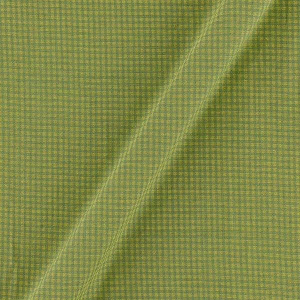 South Cotton Parrot Green X Grey Cross Tone Mini Check Washed Fabric Online 4115BJ