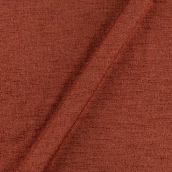 Buy Brick Red Colour Plain Dyed Slub Rayon Fabric Online 4132AS