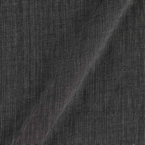 Matty Cotton Grey Cross Tone [Black X White] Dyed Fabric (Viscose & Cotton Blend) 4144I