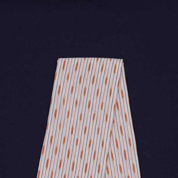 Two Pc Set Of Flex (Cotton Linen) Fabric & Cotton Ikat Fabric [2.50 Mtr Each]