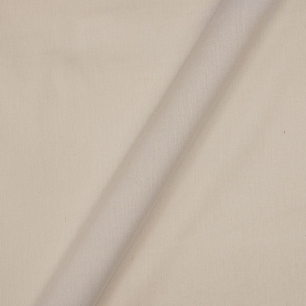 Flex [Cotton Linen] White Colour 43 Inches Width Dyed Fabric Cut Of 0.45 Meter