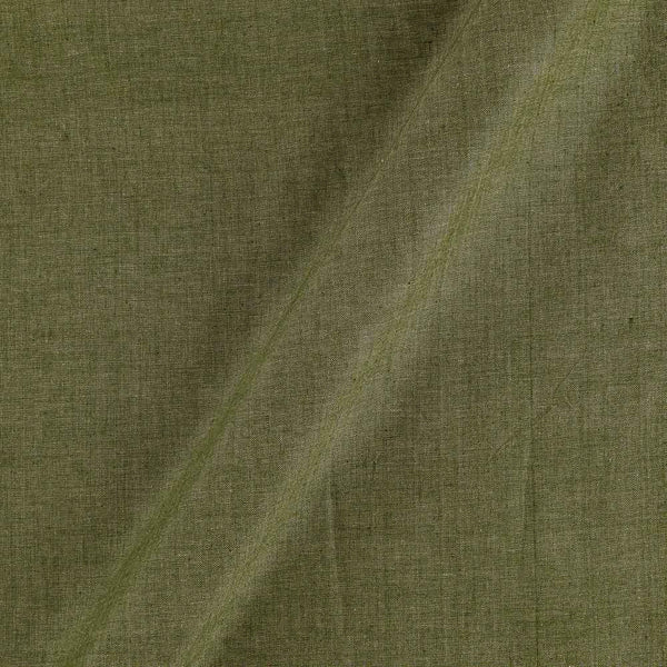 Buy Green X Beige Cross Tone Ikat Type Two Ply Pochampally Plain Cotton Fabric Online 4168AX
