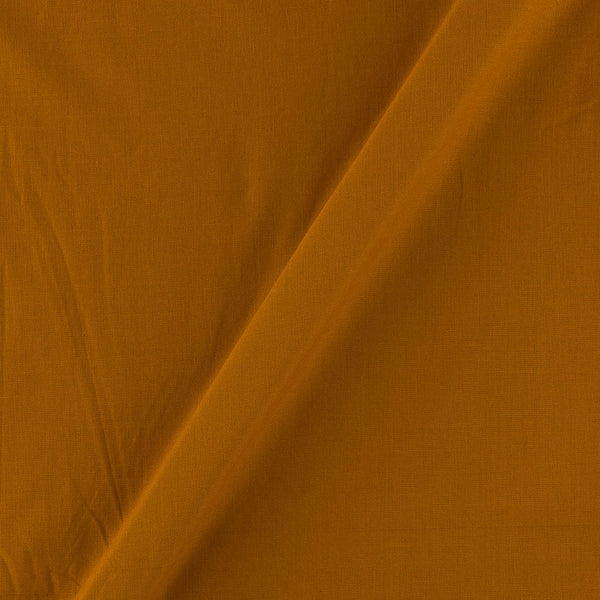 Mustard Orange Colour Ikat Type Two Ply Pochampally Plain Cotton Fabric Online 4168F