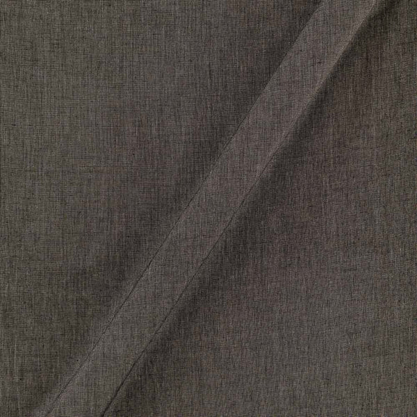 Grey X Black Cross Tone Ikat Type Two Ply Pochampally Plain Cotton Fabric Online 4168H