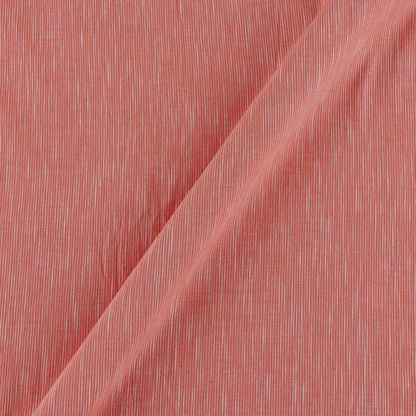 Slub Cotton Sugar Coral Colour with White Slub Warp 43 Inches Width Fabric
