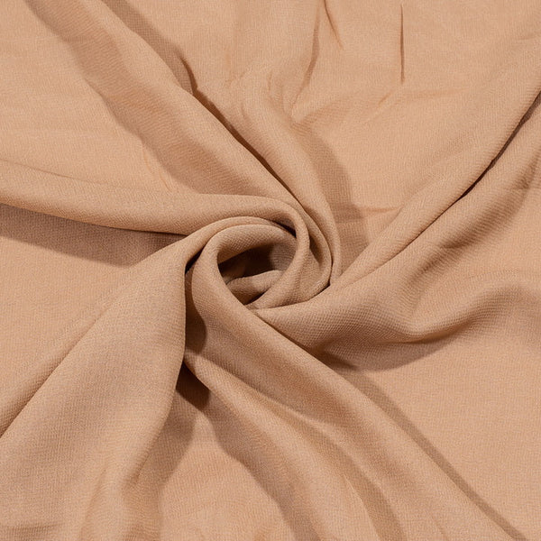 Viscose Georgette Beige Colour Dyed Fabric freeshipping - SourceItRight