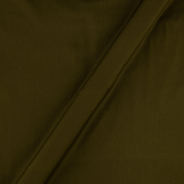 Cotton Satin Dark Olive Colour Plain Dyed Fabric Online 4197CT