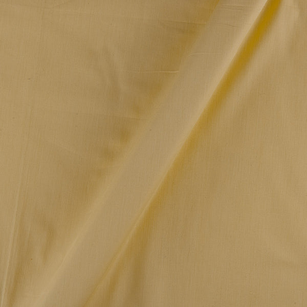 Cotton Satin [Malai Satin] Cream Yellow Colour Plain Dyed 43 Inches Width Fabric