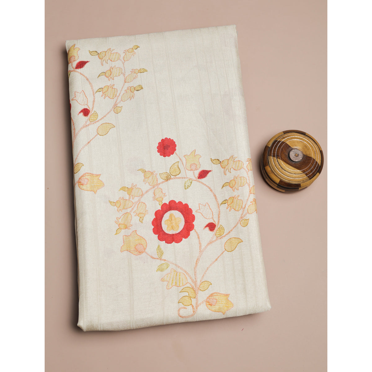 SEMI TUSSAR PRINTED FABRIC