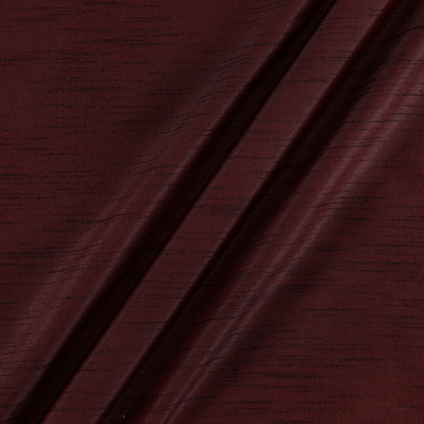Banarasi Raw Silk [Artificial Dupion] Dark Maroon X Black Cross Tone Dyed Fabric