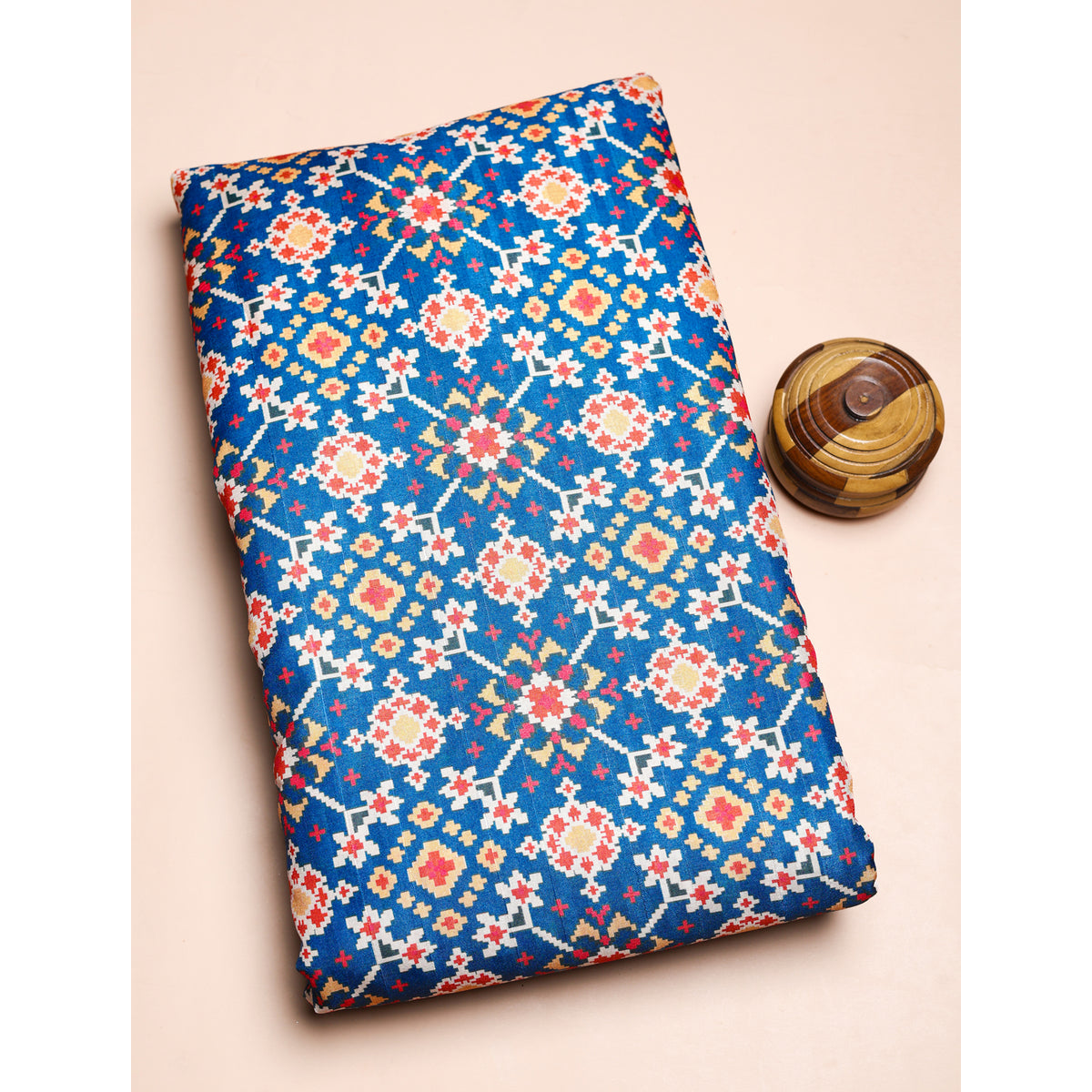 SEMI TUSSAR IKAT PRINTED FABRIC