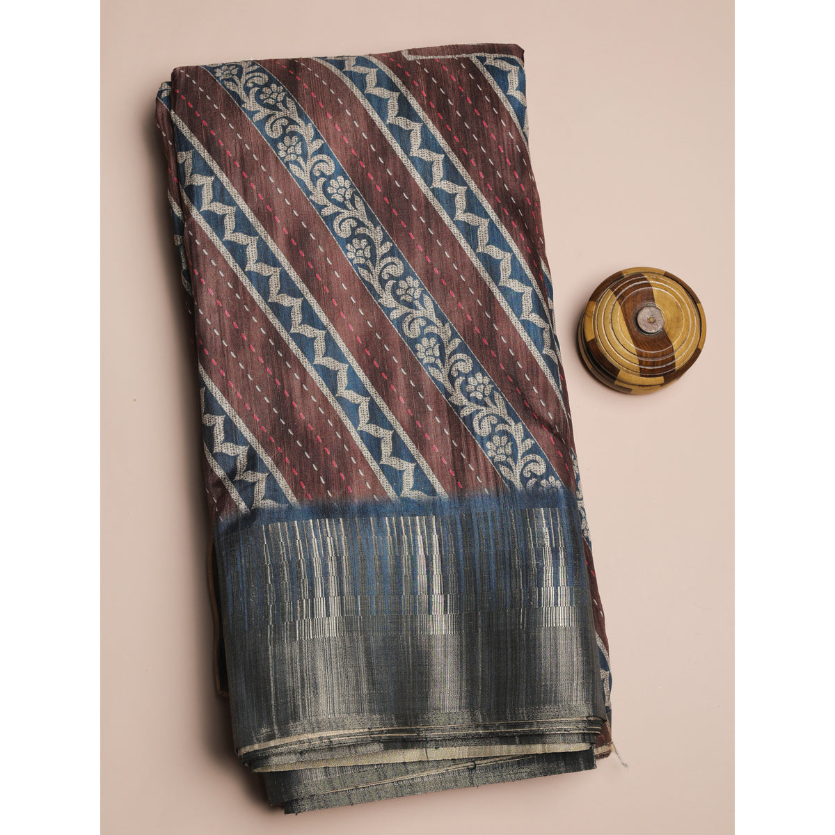 SEMI TUSSAR PRINTED FABRIC