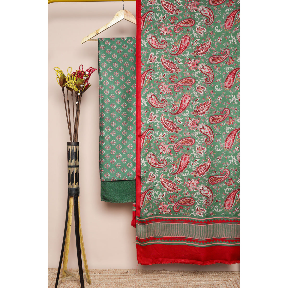 MODAL SILK PRINTED SUIT SET