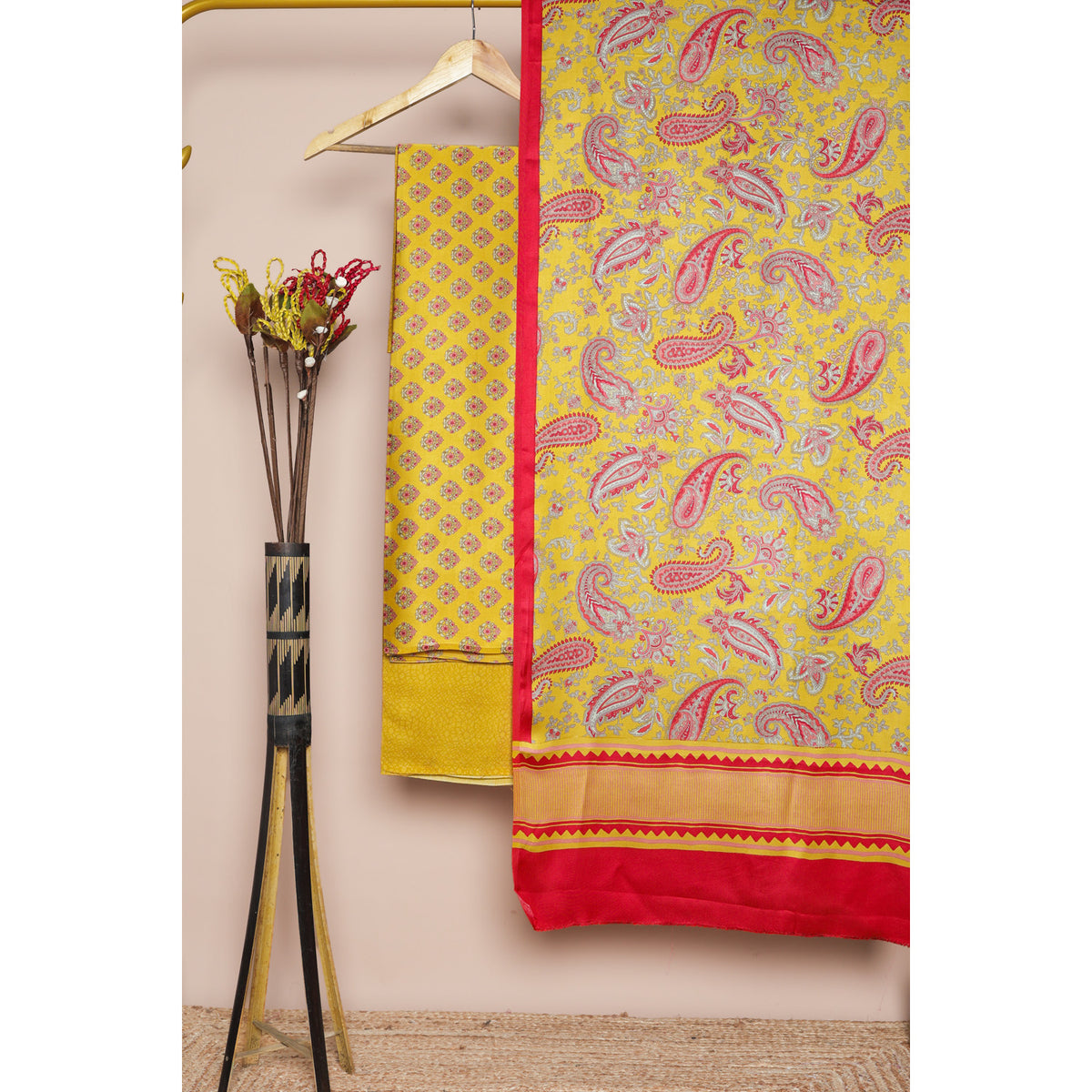 MODAL SILK PRINTED SUIT SET