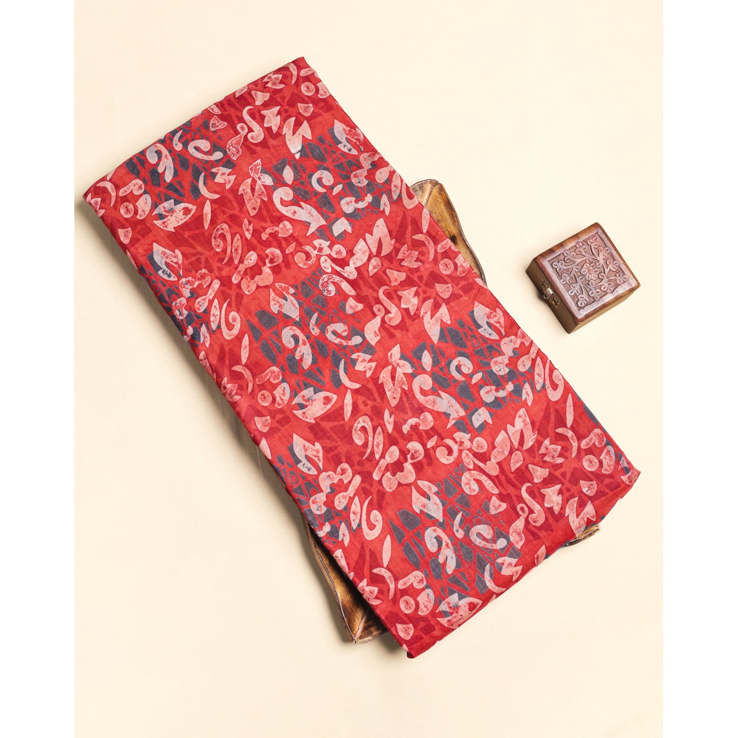 MUSLIN AJRAKH PRINTED FABRIC