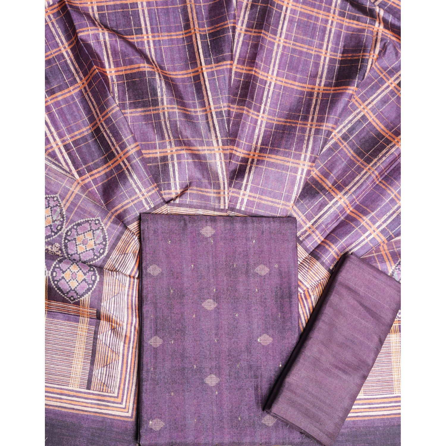 SEMI TUSSAR PRINTED SUIT SET