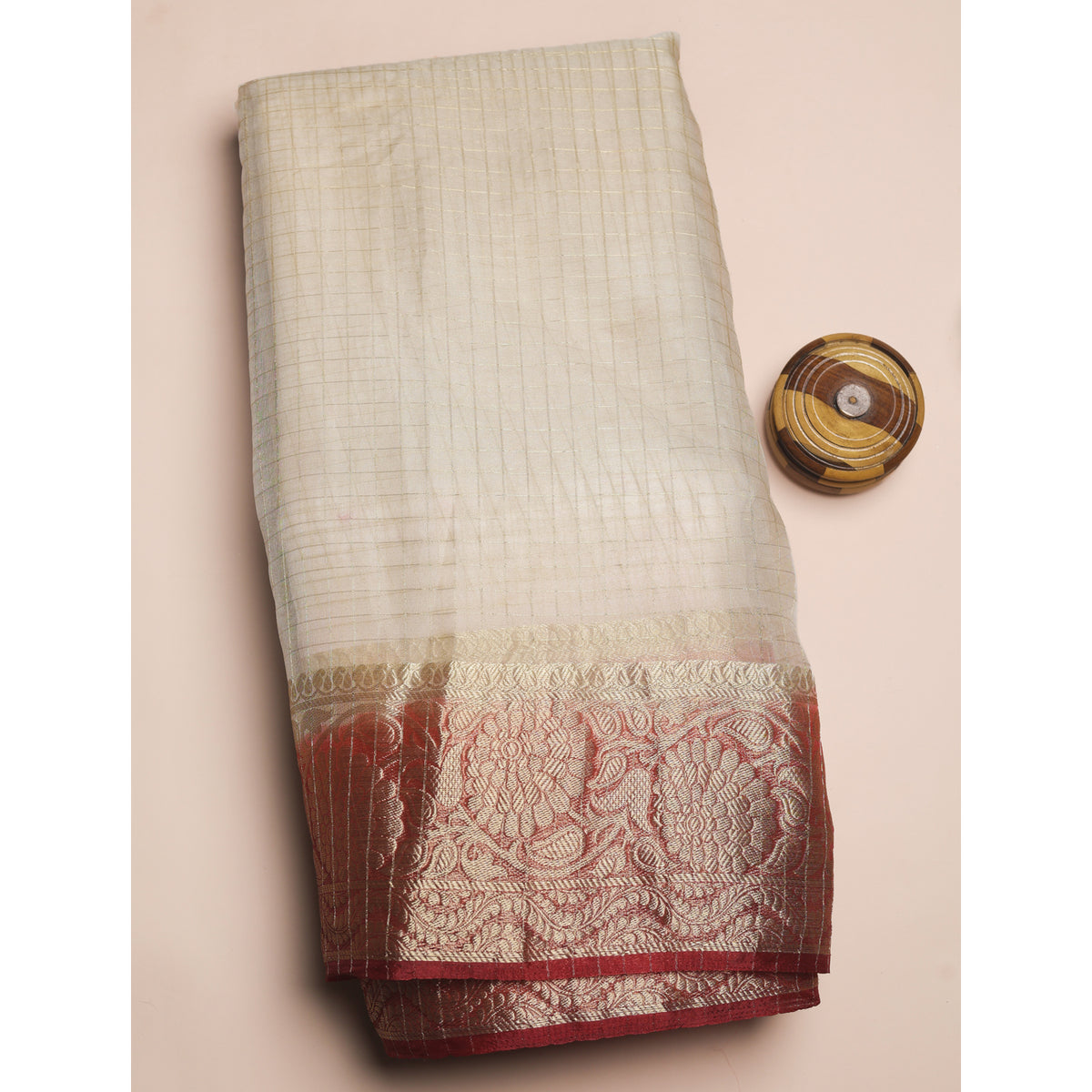 SEMI SILK BORDER FABRIC