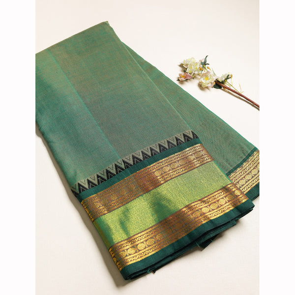 Handloom Cotton Narayanpet Zari Border Fabric