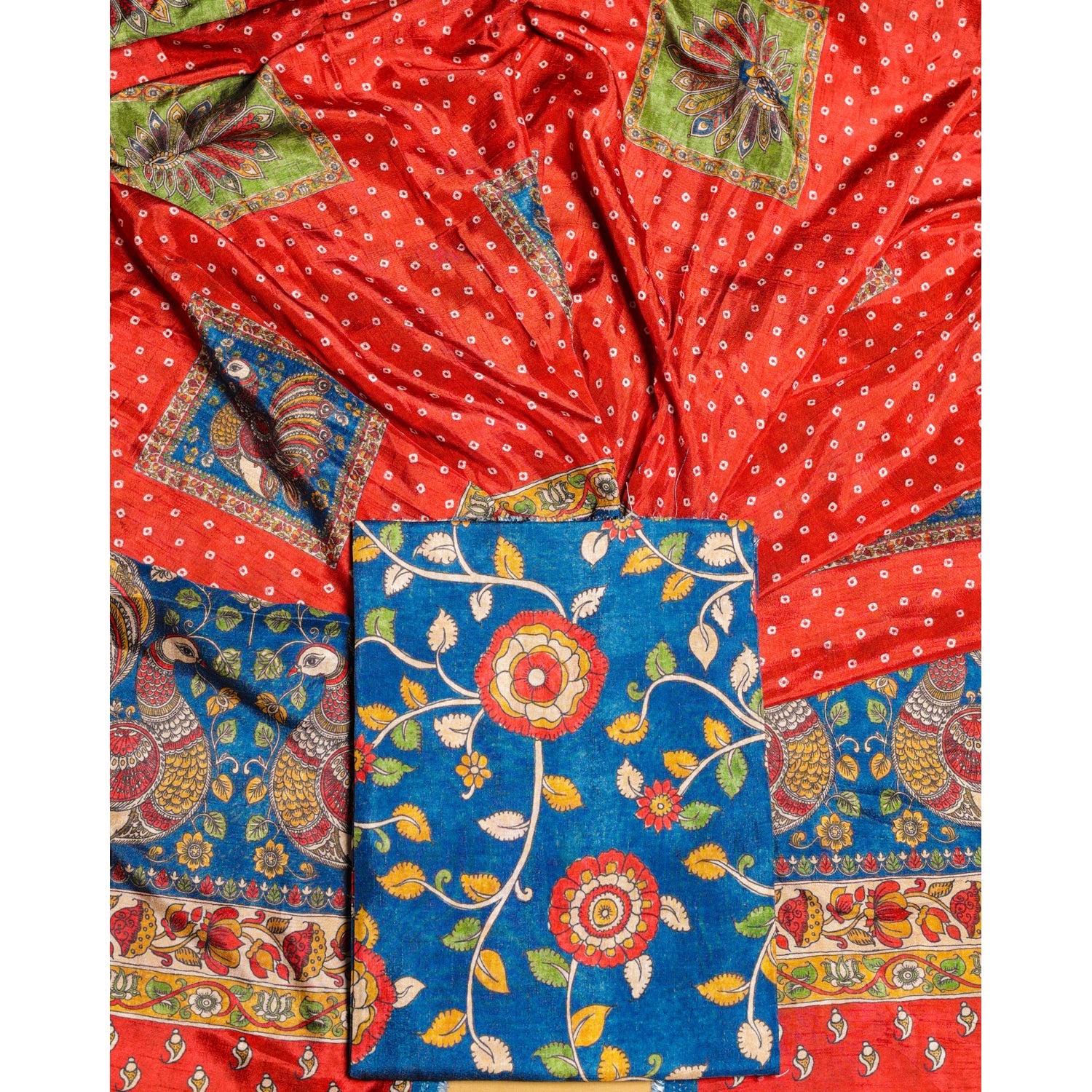 DOLA SILK KALAMKARI 2 PIECE SET
