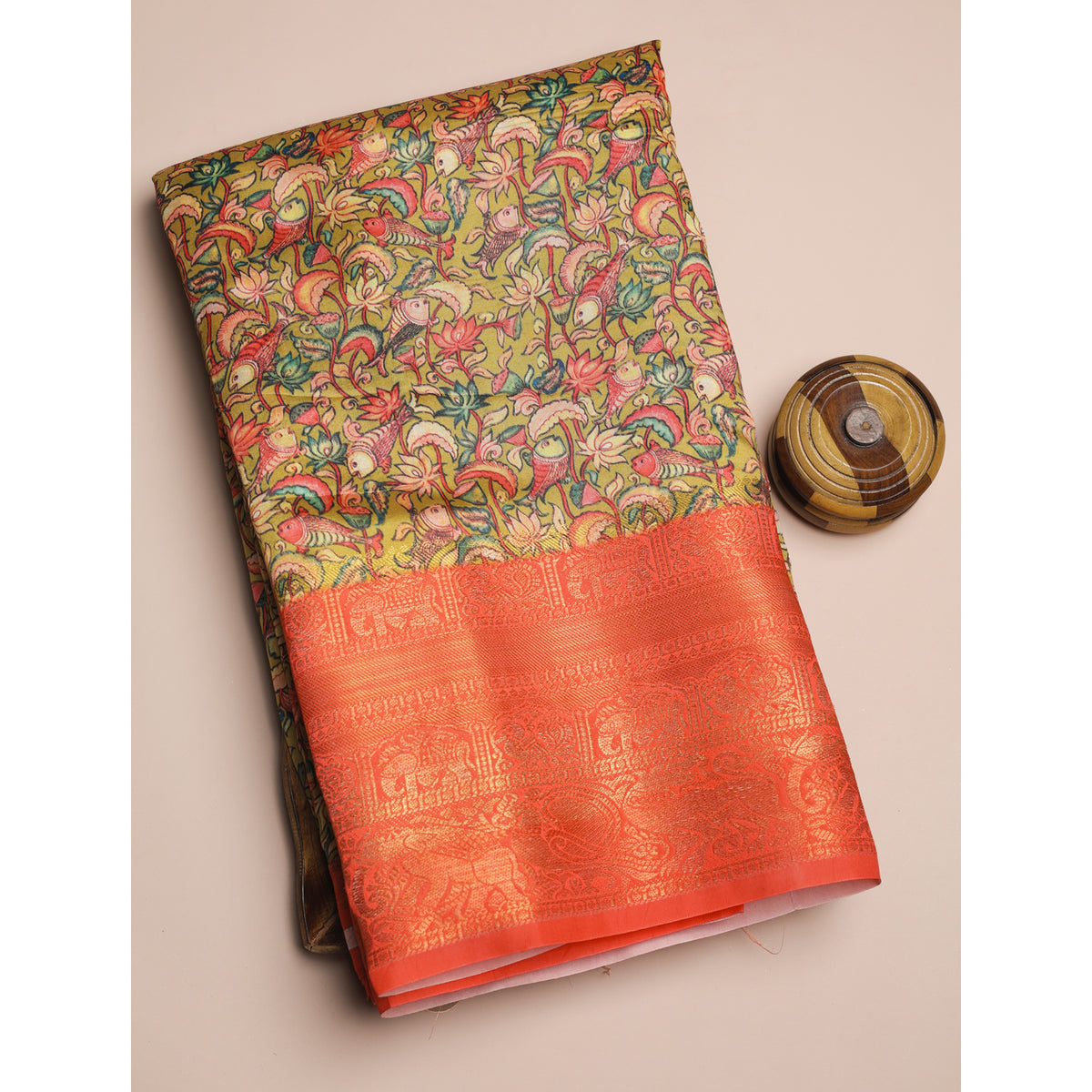 SEMI TUSSAR PRINTED FABRIC