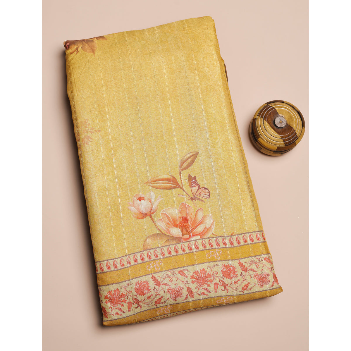 SEMI TUSSAR PRINTED FABRIC