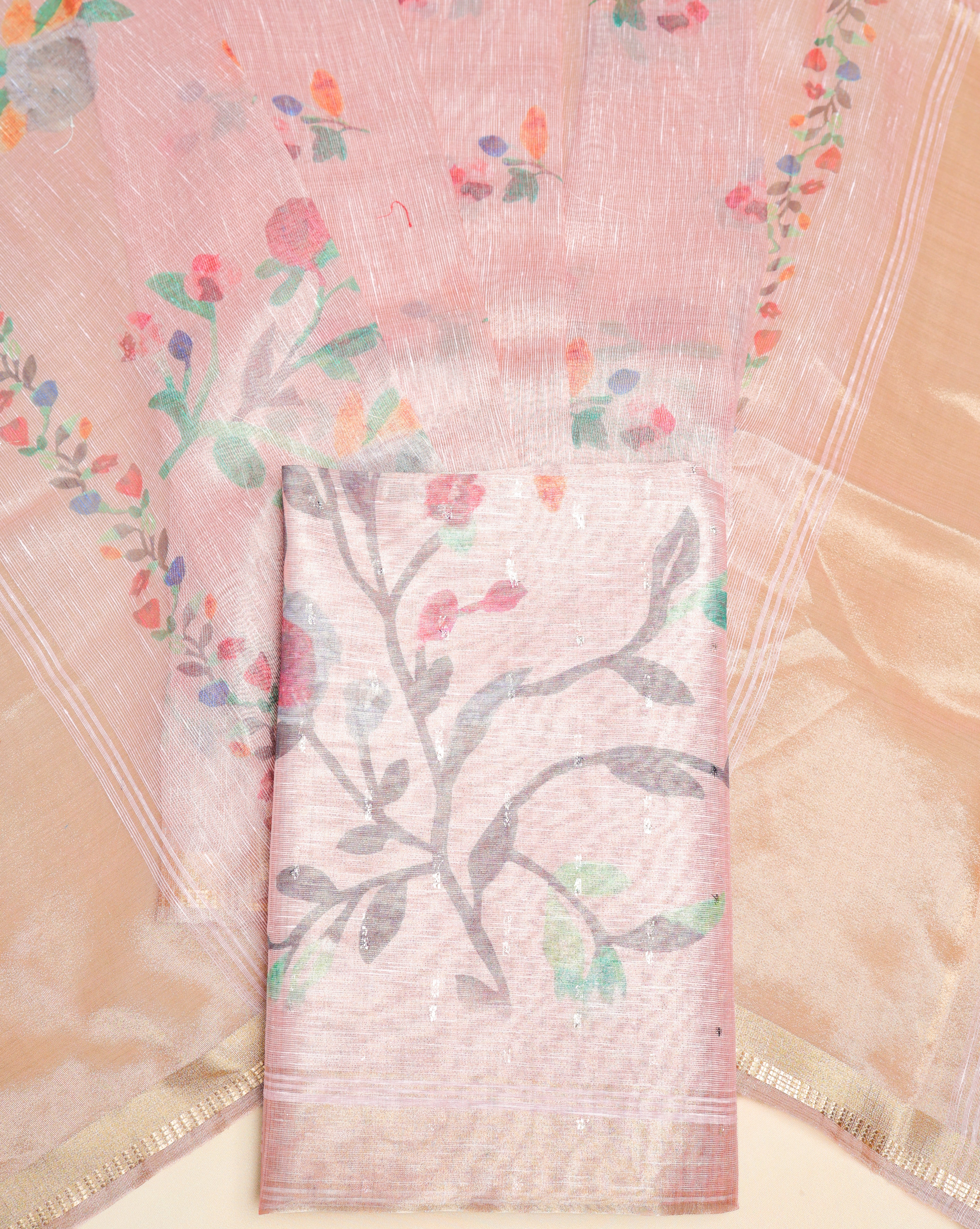 TEHZEEB - TISSUE SILK PRINTED 2 PIECE SET