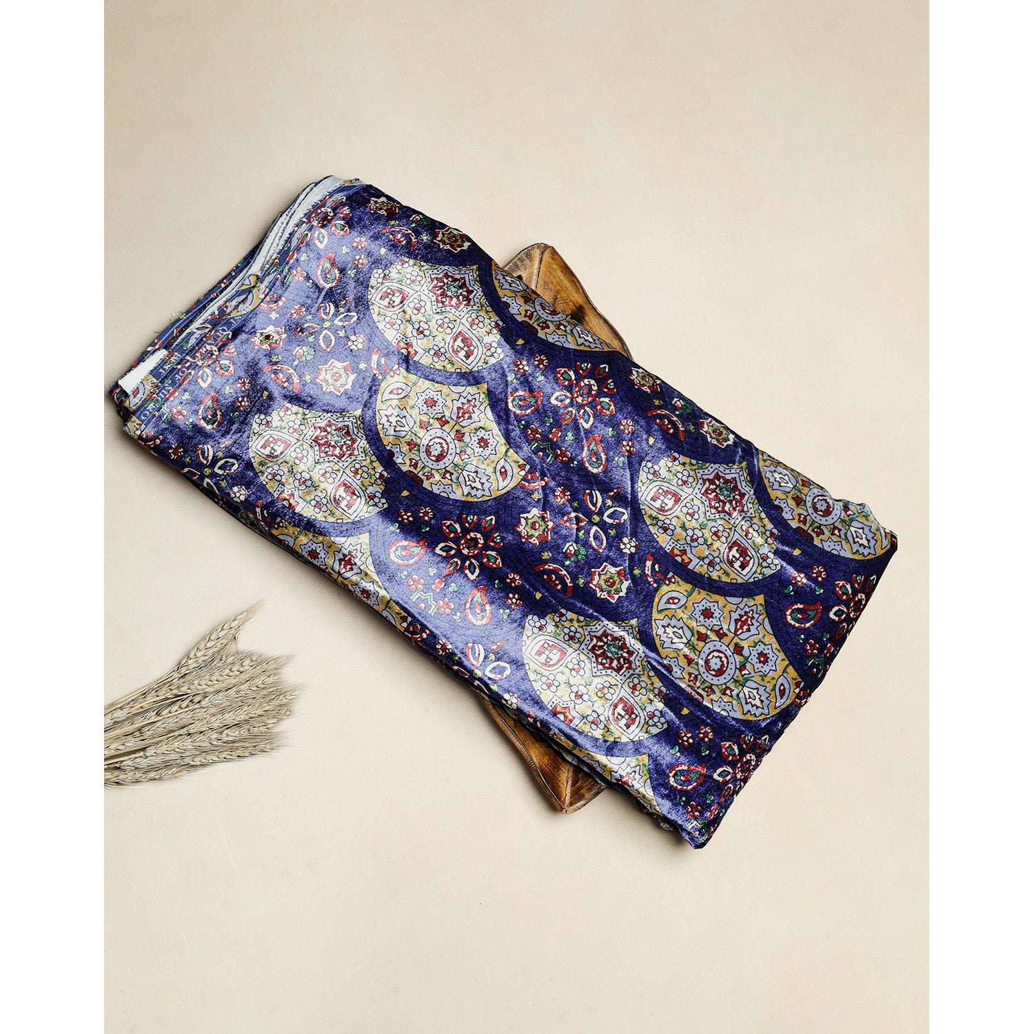 MEHFIL-E-RANG - VELVET DIGITAL PRINTED FABRIC