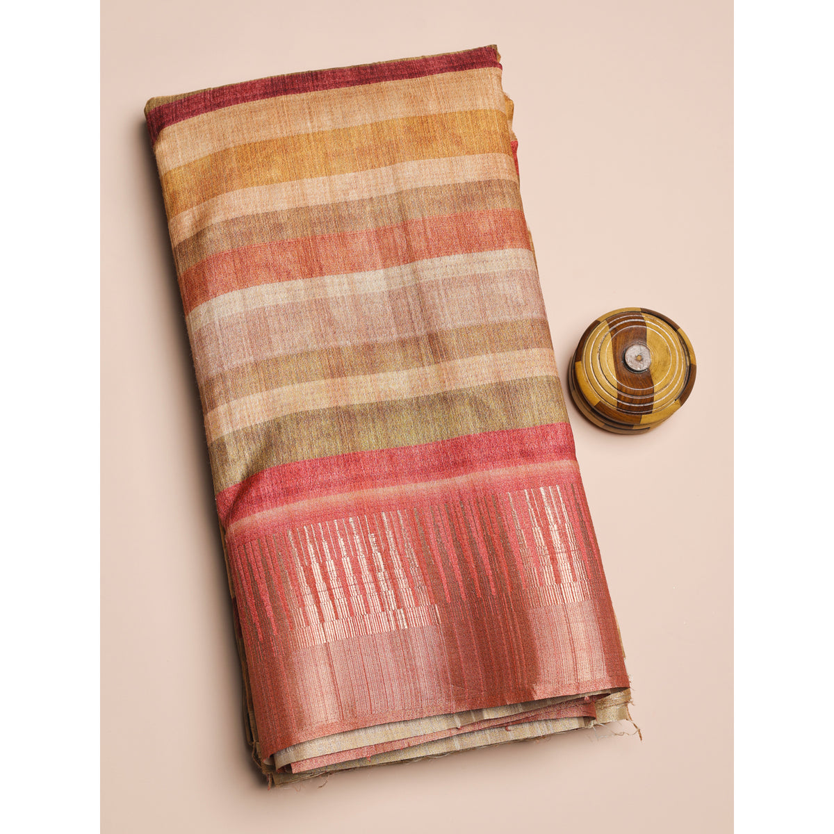 SEMI TUSSAR PRINTED FABRIC