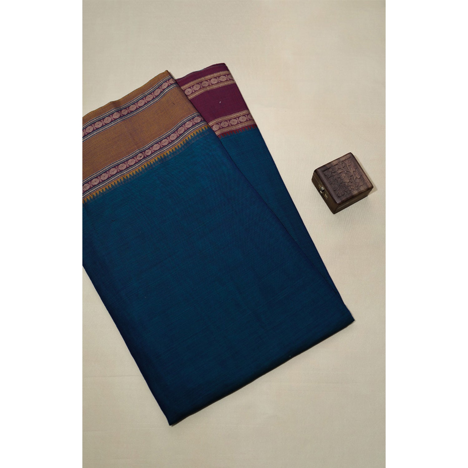 HANDLOOM COTTON NARAYANPET BORDER FABRIC