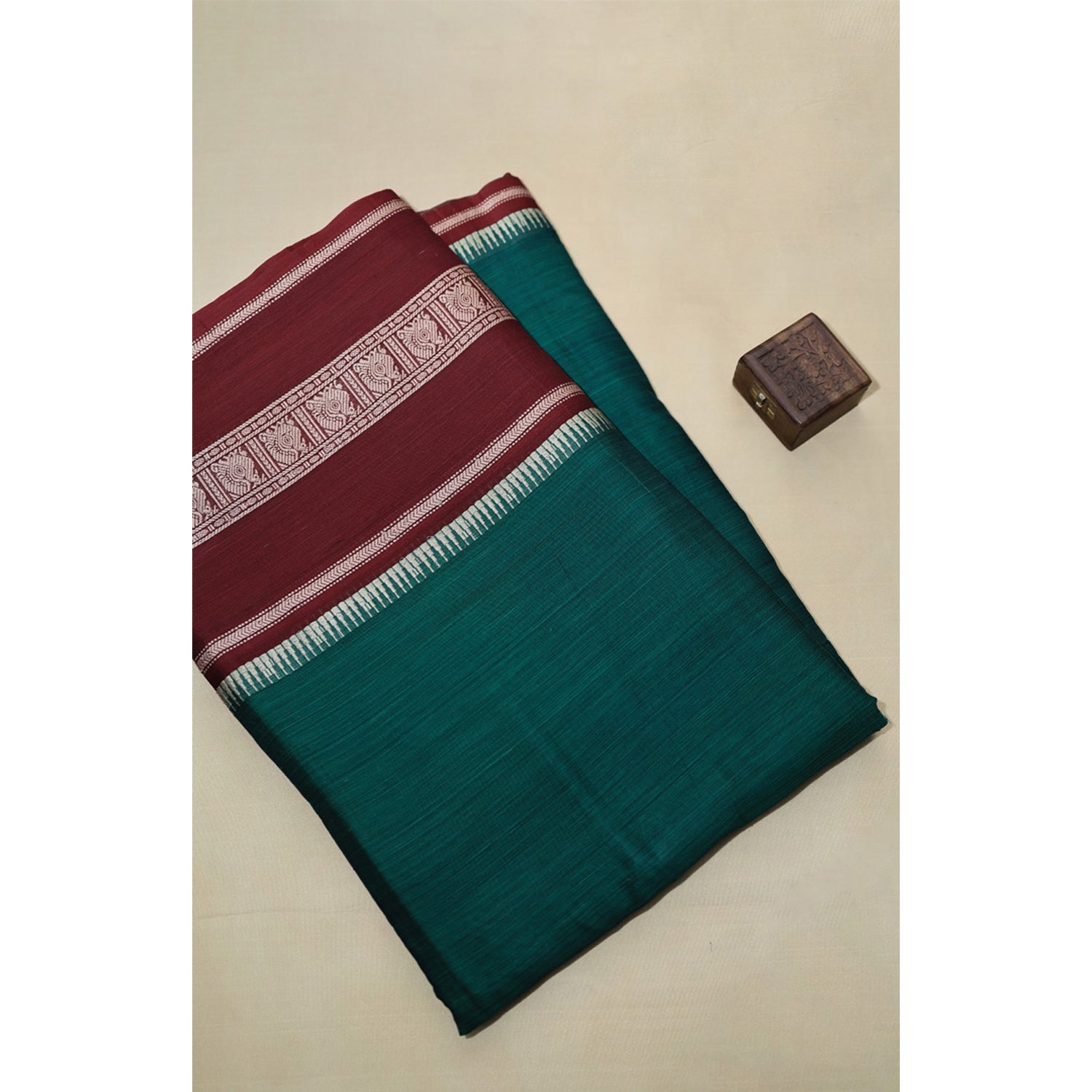 HANDLOOM COTTON NARAYANPET BORDER FABRIC