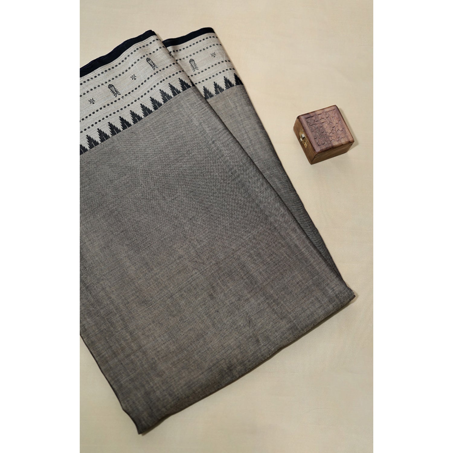 HANDLOOM COTTON NARAYANPET BORDER FABRIC