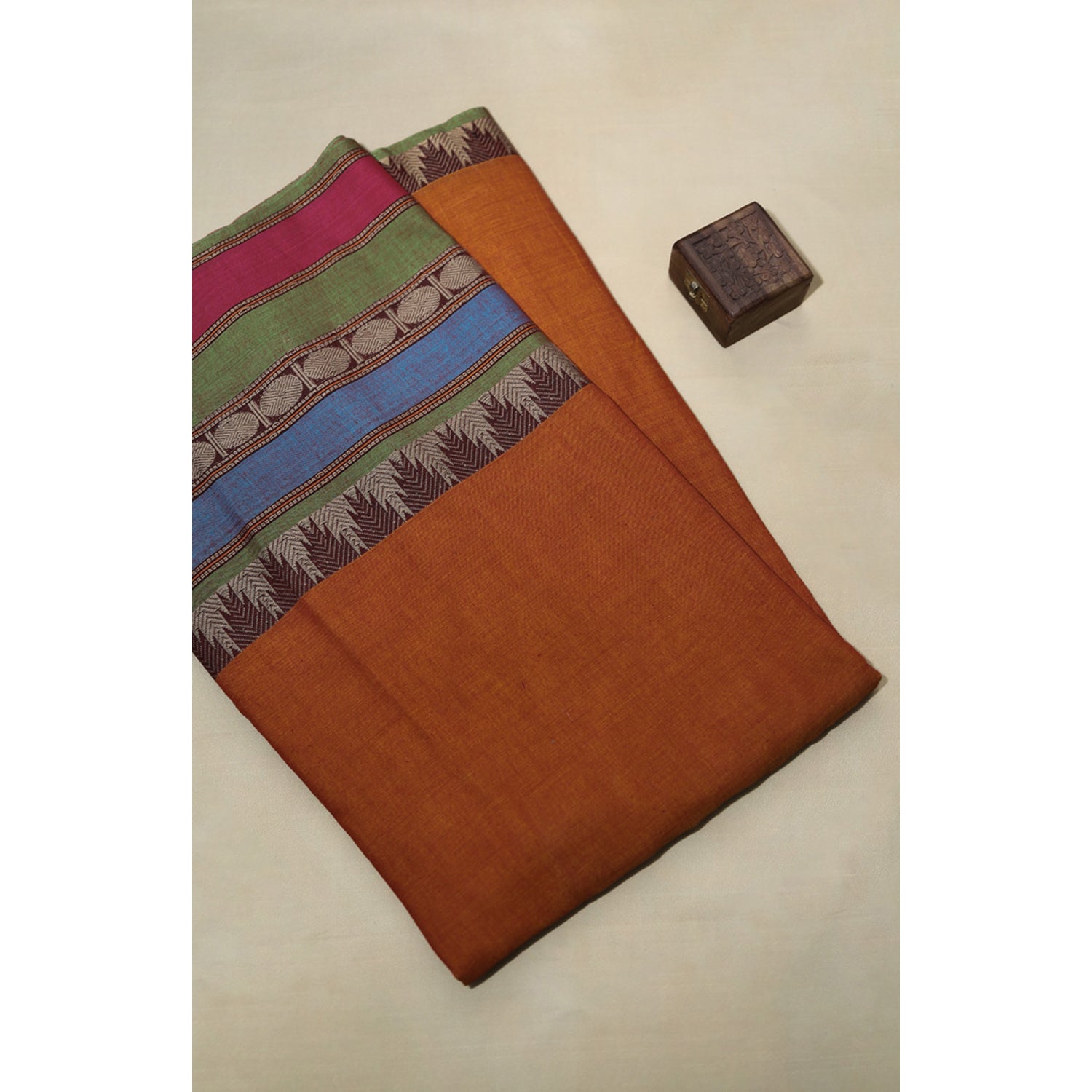 HANDLOOM COTTON NARAYANPET BORDER FABRIC