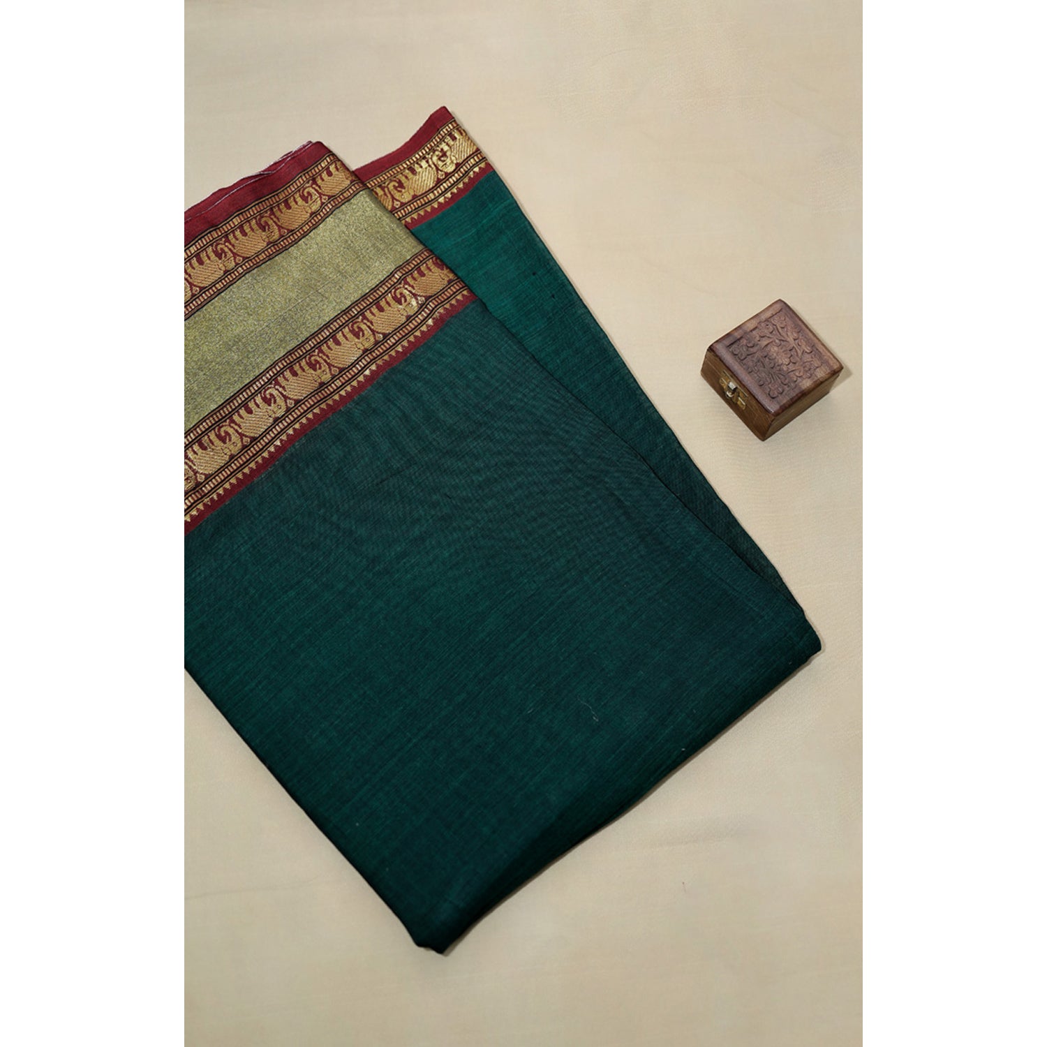 HANDLOOM COTTON NARAYANPET BORDER FABRIC
