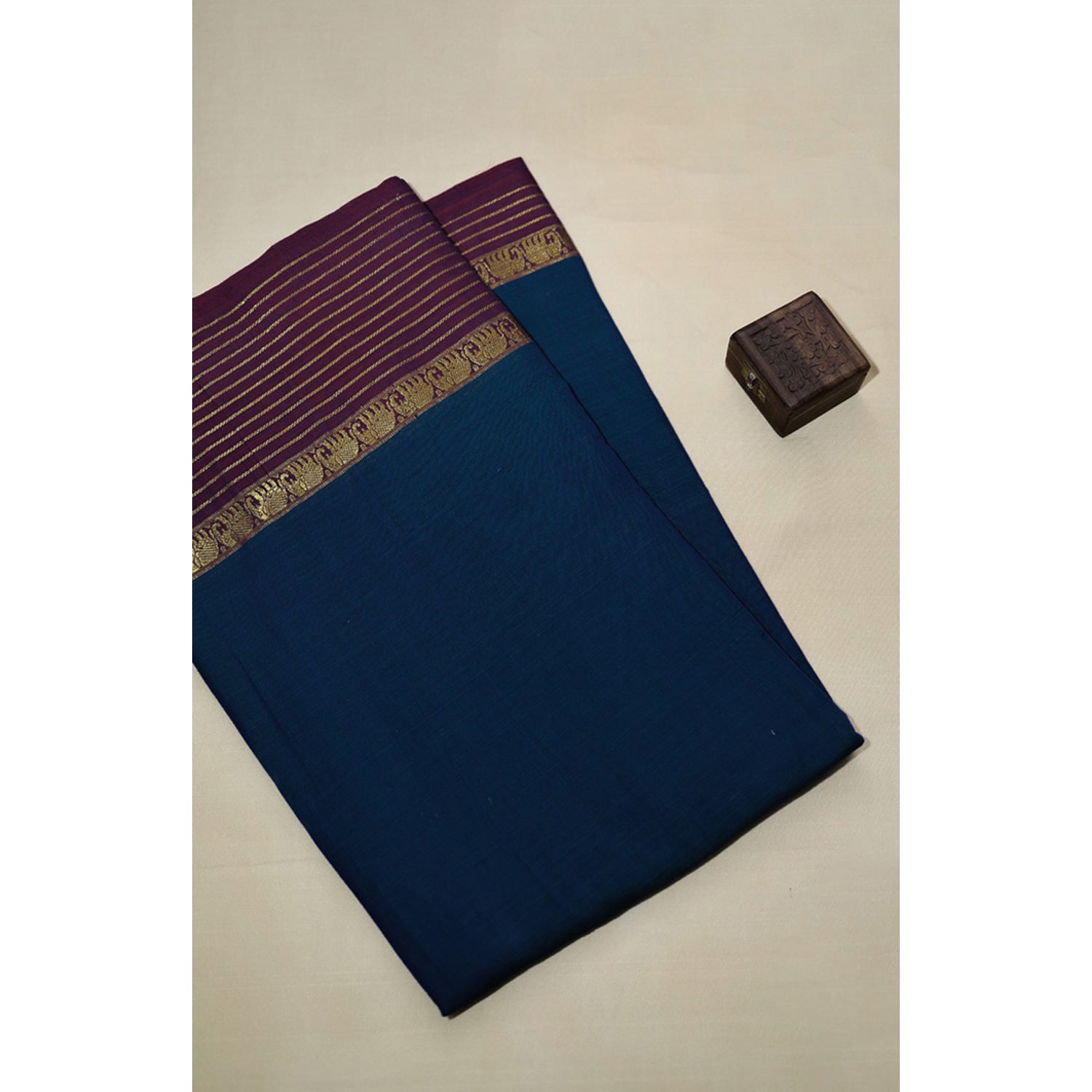 HANDLOOM COTTON NARAYANPET BORDER FABRIC