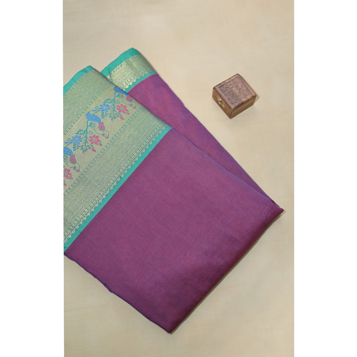 HANDLOOM COTTON NARAYANPET BORDER FABRIC