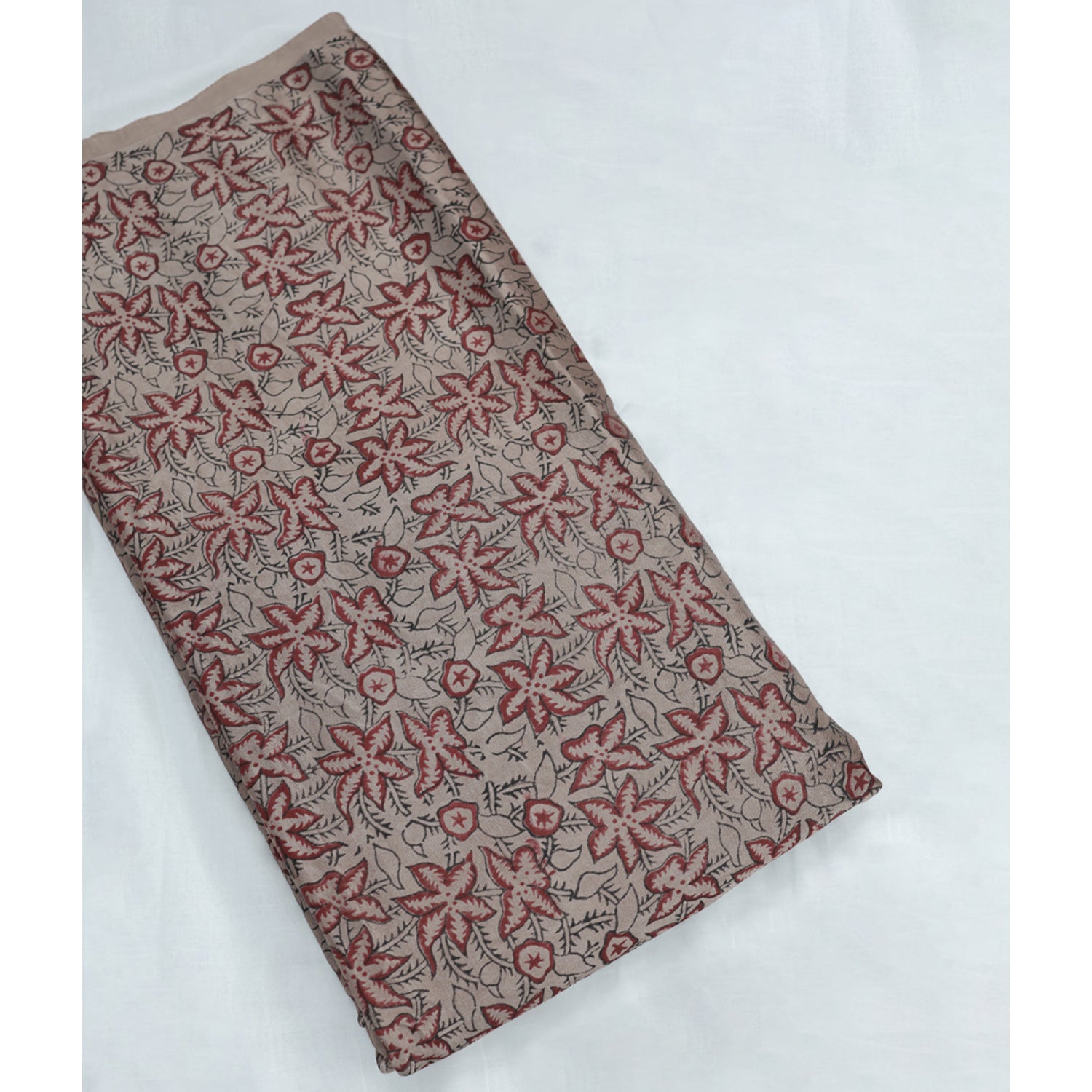 MASHRU SILK HANDBLOCK PRINTED FABRIC