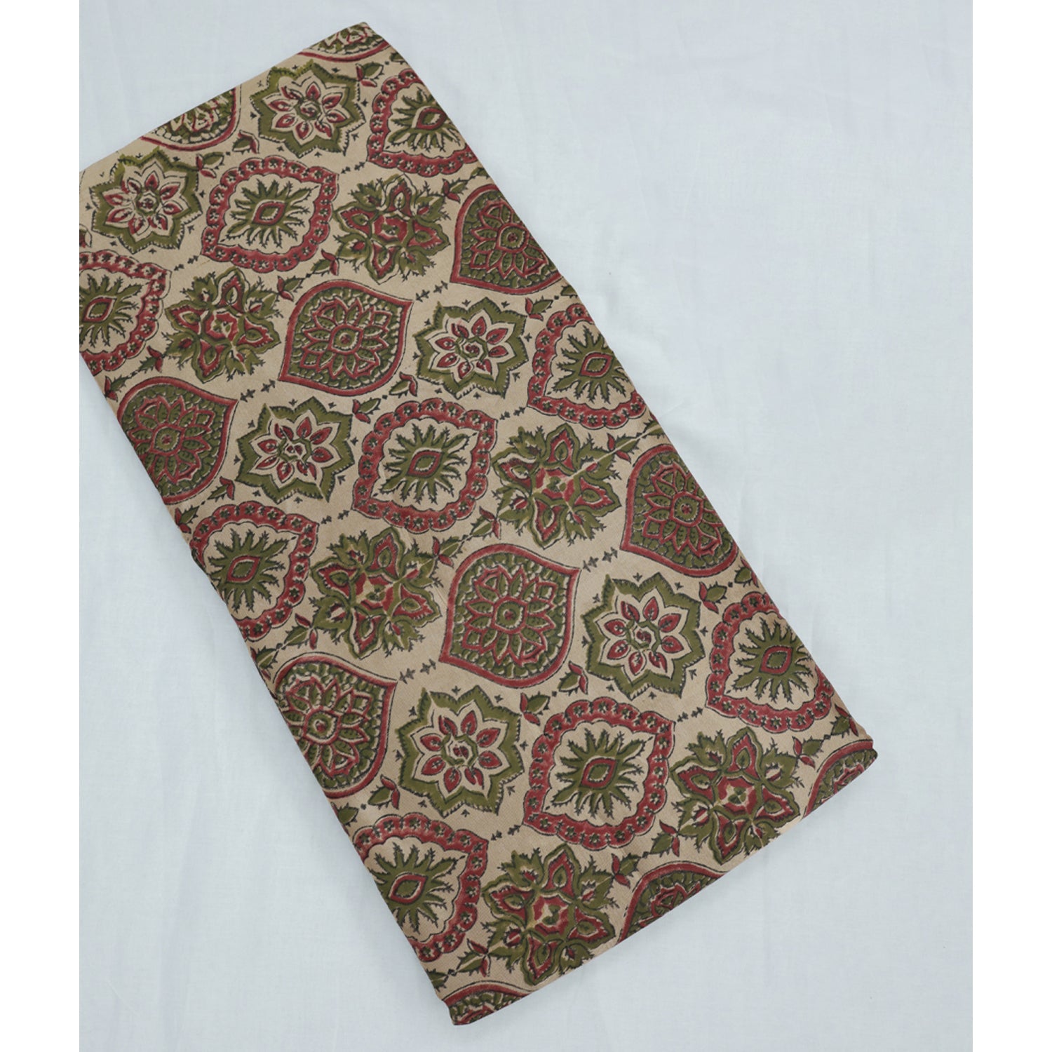 MASHRU SILK HANDBLOCK PRINTED FABRIC