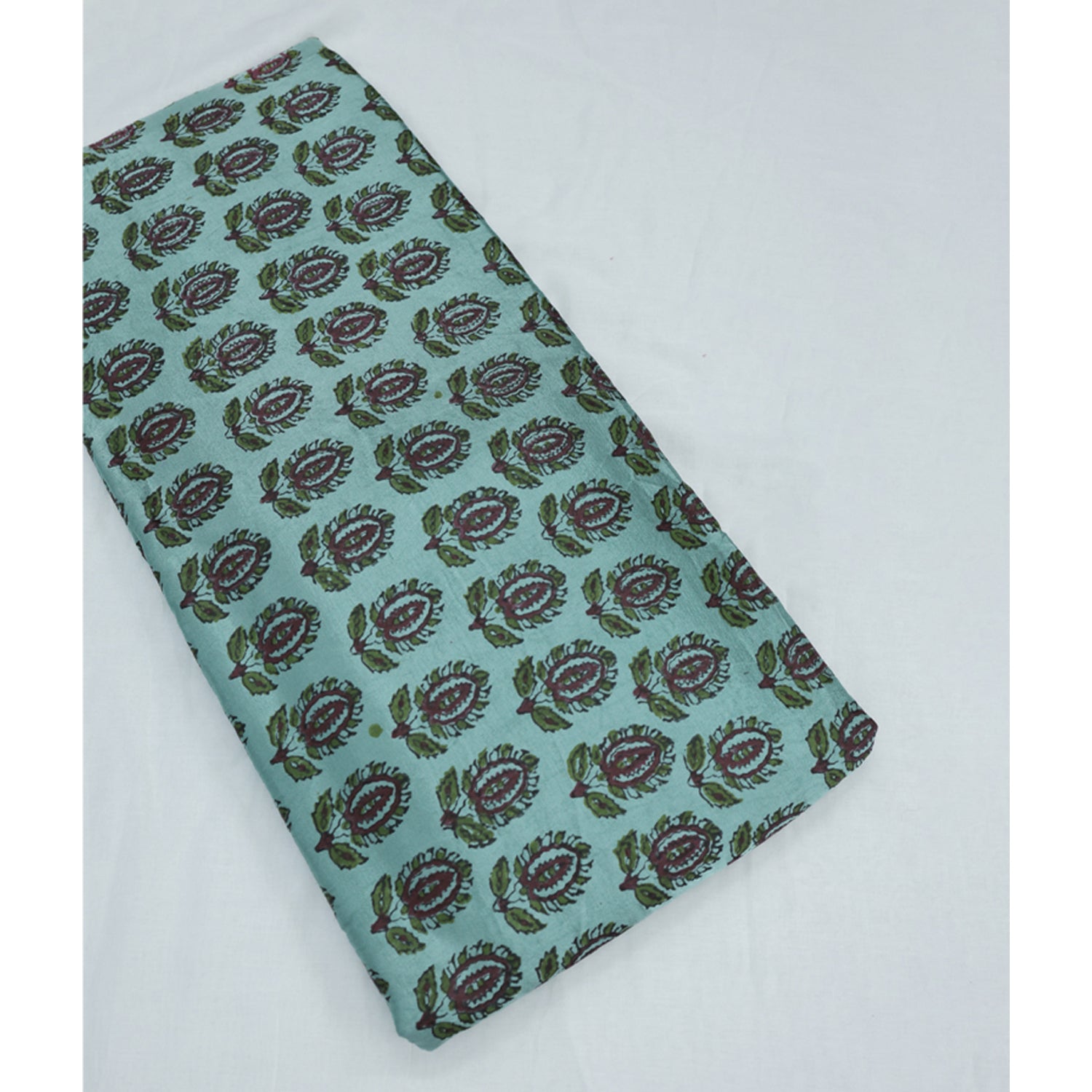 MASHRU SILK HANDBLOCK PRINTED FABRIC
