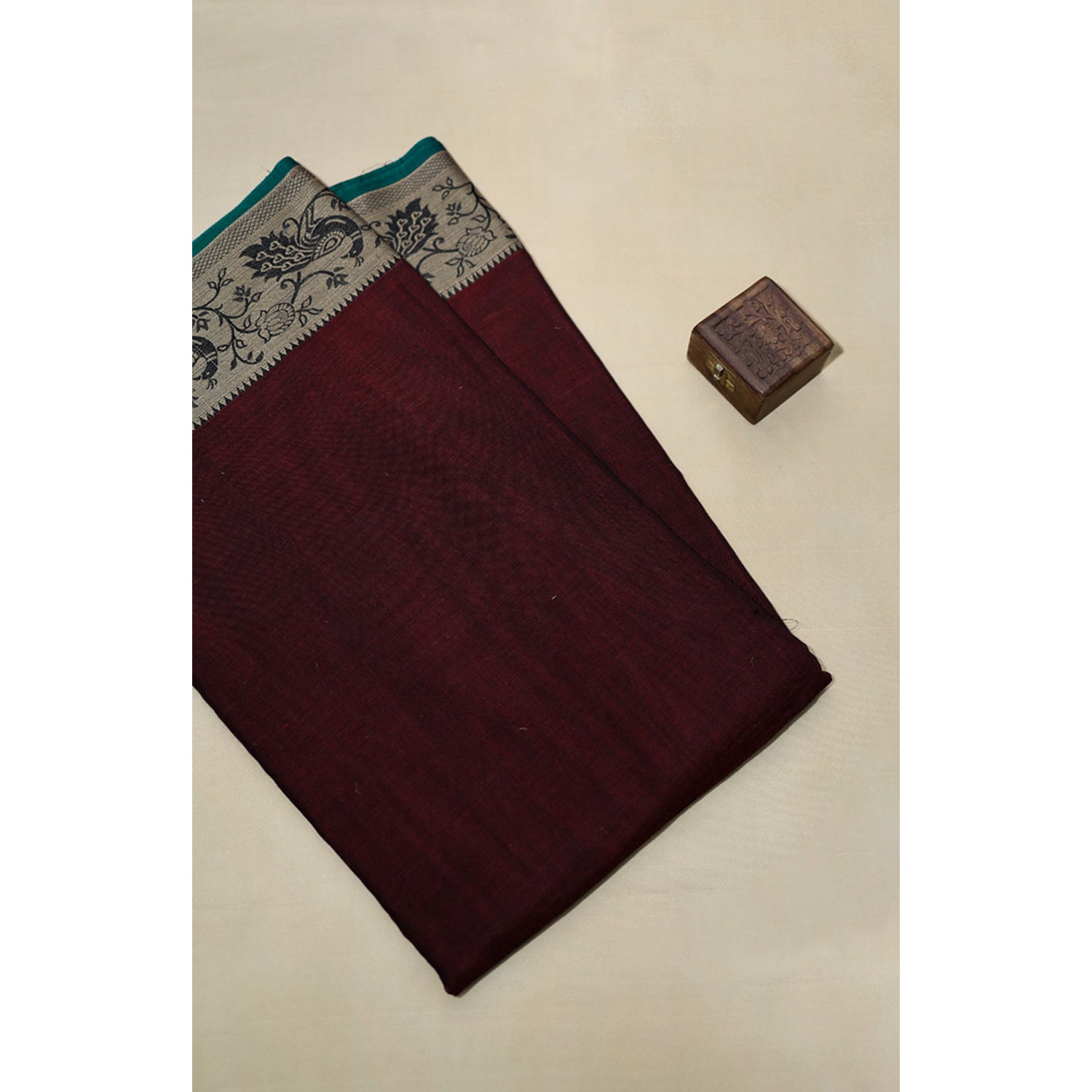 HANDLOOM COTTON NARAYANPET BORDER FABRIC