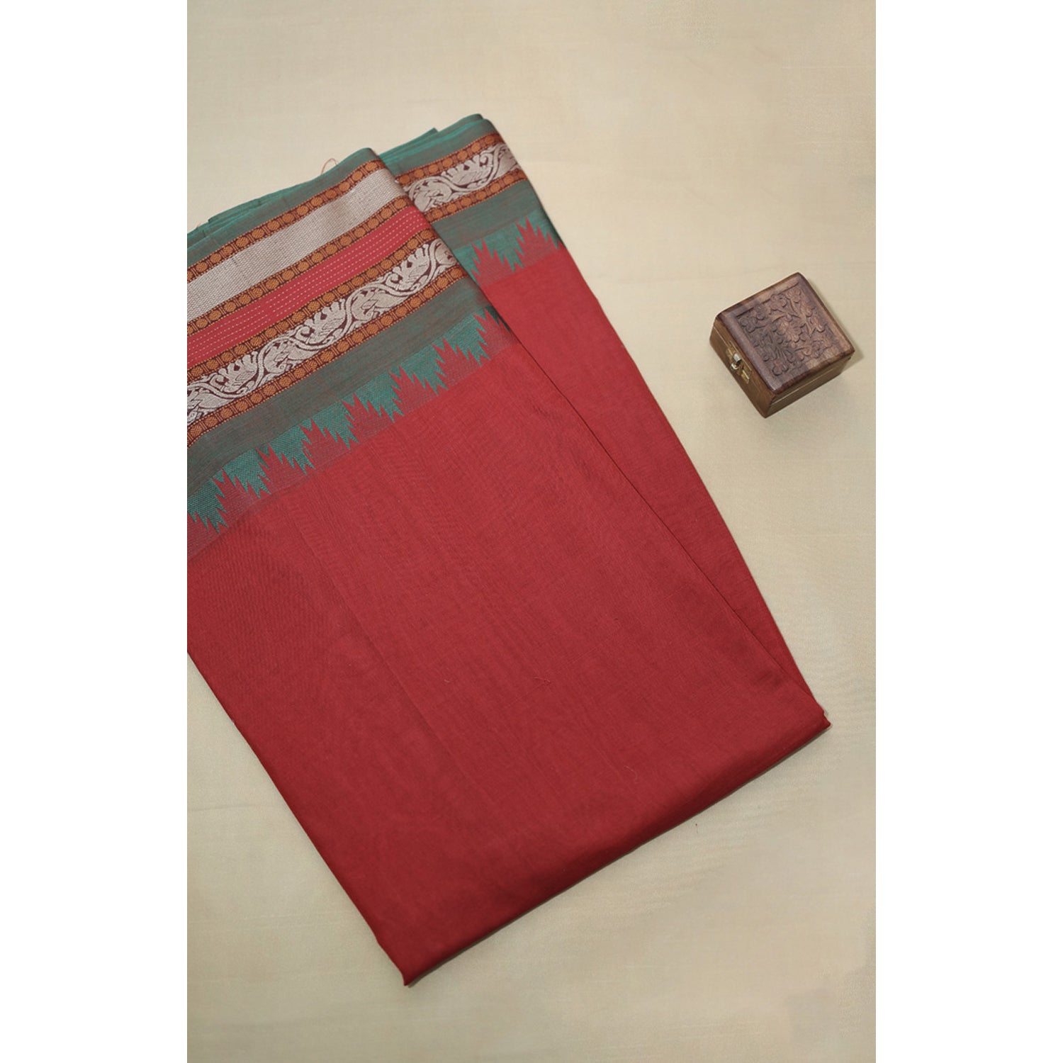 HANDLOOM COTTON NARAYANPET BORDER FABRIC