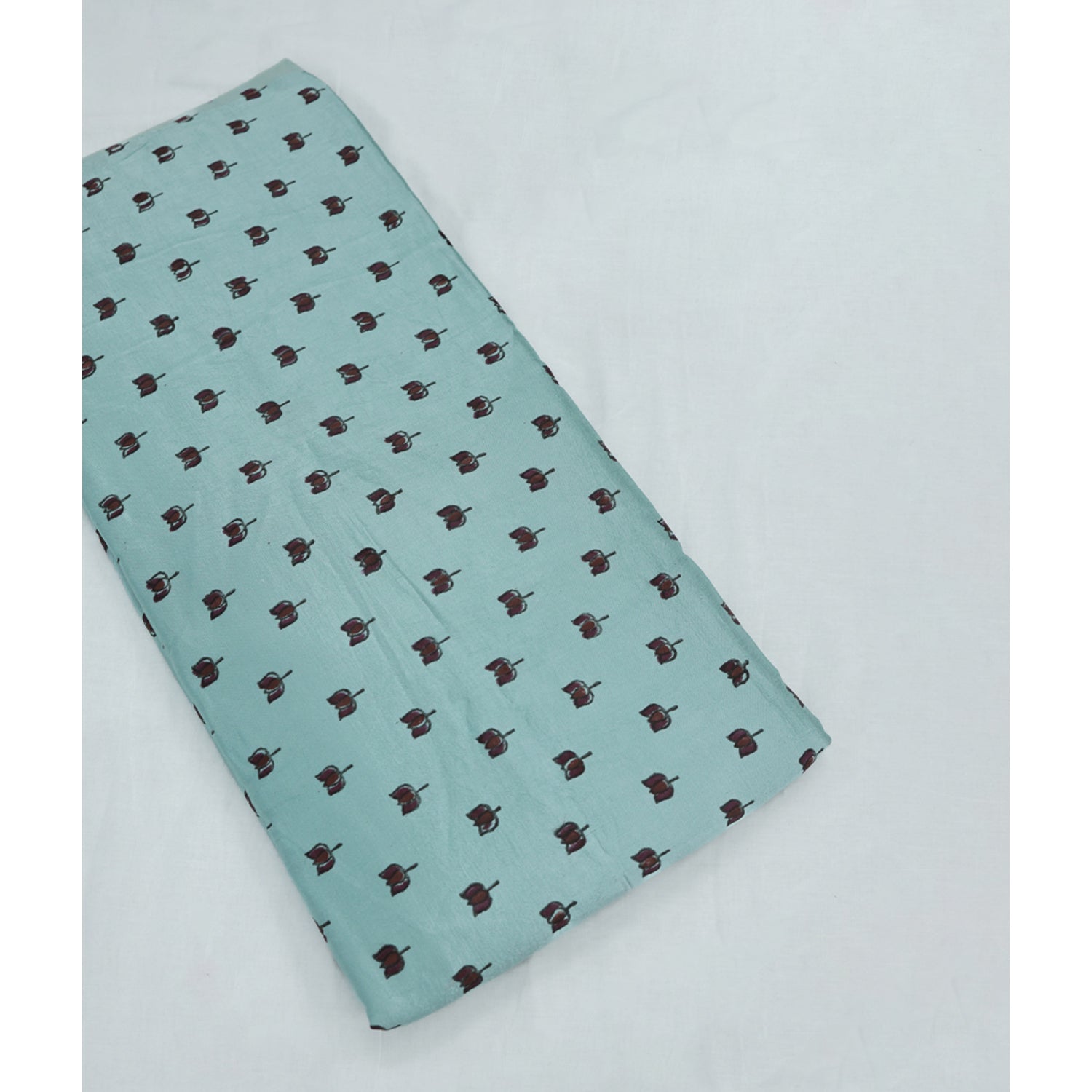 MASHRU SILK HANDBLOCK PRINTED FABRIC